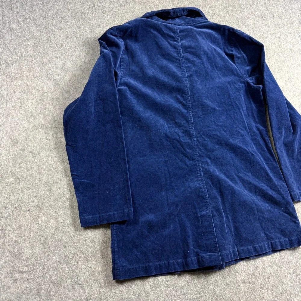 Koret Women Blue Corduroy Blazer Jacket Shawl Collar Size 12 Longline Pockets
